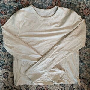 Lululemon Cream Long Sleeve Shirt